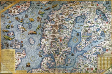 スカンジナビア、カルタマリーナダオラウスマグナスの詳細、1572年